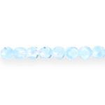 Round faceted glass beads, 8mm
