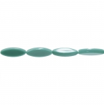 Oval-shaped flat glass beads, 20x8mm