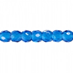 Cylinder-shaped faceted glass beads, 8x6mm