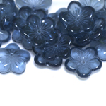 Flower-shaped glass beads, Jablonex (Czech), 16x5mm