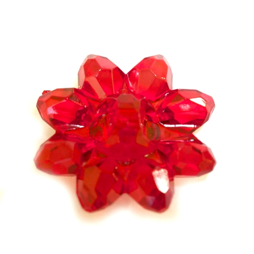 Lillekujuline kristallilaadne akrüülnööp 27x12mm, 42L
