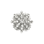 Väärikas, klaaskristalliga, metallist, kannaga pidulik nööp 30mm, 48L