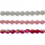 Traditional Czech glass round faceted beads, Jablonex, 10mm