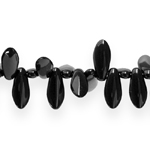 Rice-shaped glass beads, 12x5.5mm