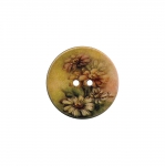 Trükitud kirju lillemustriga, kahe auguga nööp ø30 mm, suurus: 46L