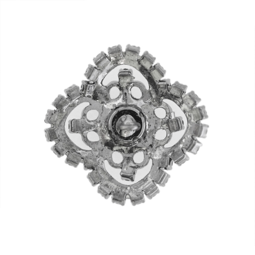 Pitsiline, klaaskristallidega metallnööp reljeefse ornamendimustriga 28mm/44L