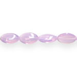 Oval-shaped flat glass beads, 20x14x6mm