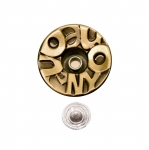 Metallist teksanööp, reljeefse mustriga, ø20 mm, suurus: 32L