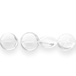 Round flat glass beads, 14x6.5mm