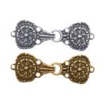 Norra haak, antiikse mustriga metallist, kahepoolne haak 55x22mm