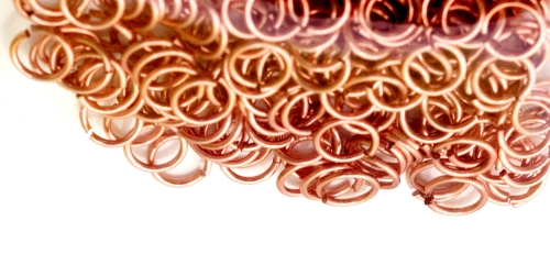 Metallirenkaat ketjuvalmistukseen, metallilanka 18 ga ø1 mm, rengas ø3,57 mm, Beadalon (USA)