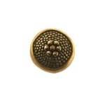 Reljeefse mustriga, kumer, kannaga metallilaadne plastiknööp, 25mm, 40L