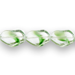 Sea stone-shaped glass beads, 16x12mm