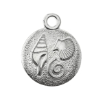 Medaljonikujuline, teokarpidega, metallilaadsest plastikust riputis, aasaga, 25x20x5mm