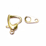 Karabiinhaak südamekujuline koos vastaspoolega, Heart Shaped Jewellery Clasp with Spacer, 11 x 11 x 2,5 mm