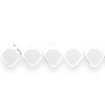 Flat diamond-shaped glass beads, 14x12mm