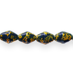 Oval-shaped glass beads, 10x7.5mm