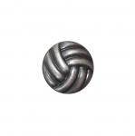 Plastic metallic button with shank 13mm, (21L)