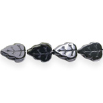 Leaf-shaped glass beads, 13x10mm