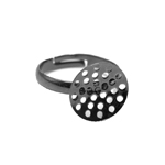 Perforated Round Finger Ring Base / 14mm