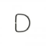 D-ring, half ring for tape width 15 mm
