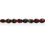 Rice-shaped glass beads, 8x6mm
