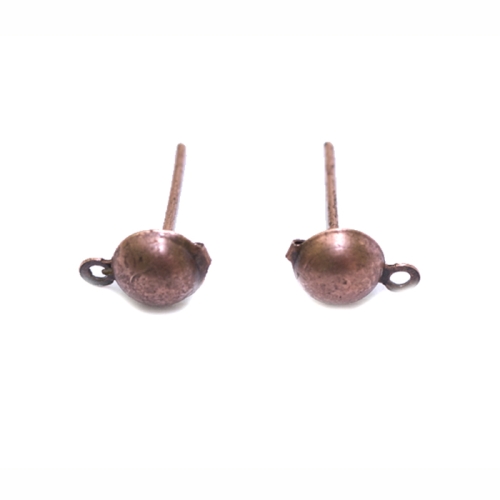 Poltkõrvarõnga toorikud pealt poolkera kujuline tagant kinnitusega, 15 x 6mm