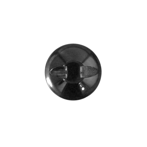 Teokarbist, kaunilt helklev, sileda pinnaga, süvistatud plastikkannaga nööp, 18mm/28L