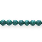 Round stripped handmade glass beads, 8mm