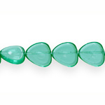 Heart-shaped glass beads, 20x16mm