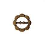 Metal flower-shaped belt tensioner, decorative detail 23 mm, for belt width 10 mm 