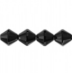 Gem-shaped faceted glass beads, 14mm