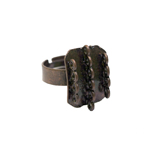 Sõrmusetoorik kandilise plaadiga kolmes reas rõngastega / 14-Loop Finger Ring Base / 18mm