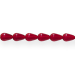 Teardrop-shaped smooth glass beads, Jablonex (Czech), 9x6mm