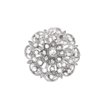 Väärikas, klaaskristalliga, metallist, kannaga pidulik nööp 30mm, 48L