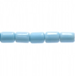 Cylinder-shaped glass beads, 8x6mm