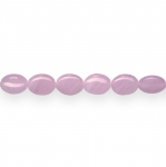 Oval-shaped flat glass beads, 12x9x5mm