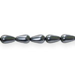 Tear-shaped glass beads, 12x7mm