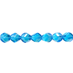 Round faceted glass beads, 8mm