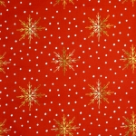 Kuldsete lumehelvestega, puuvillane kangas, 148cm, 26437PL, Soodushind!