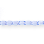 Rice-shaped faceted glass beads, Jablonex (Czech), 7x5mm
