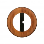 Wooden triglide buckle, fashion buckle ø80 mm, for belt width 45 mm