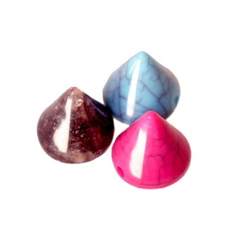 Plastic stud, stitch-fastened decorative rivet 10 x 10 mm