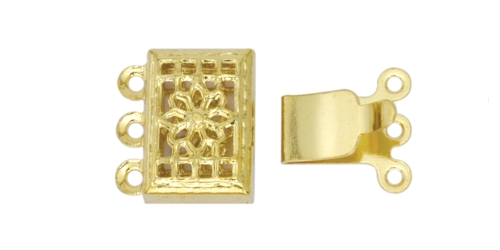 Karpkinnis kandiline antiikse mustriga 3 aasaga, 10 x 8mm