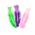 Цветное декоративное перо, длина 14-18 см, ширина 4-6 см