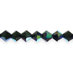 Diamnod-shaped faceted glass beads, Jablonex (Czech), 6mm