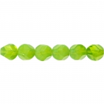 Round faceted glass beads, 12mm
