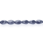 Sea stone-shaped glass beads, 9x6mm