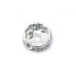 Disk Jewellery Spacer with Rhinestones / 10 x 3,8mm