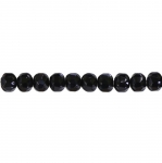 Round glass beads with varied texture, Jablonex, 6x5mm
